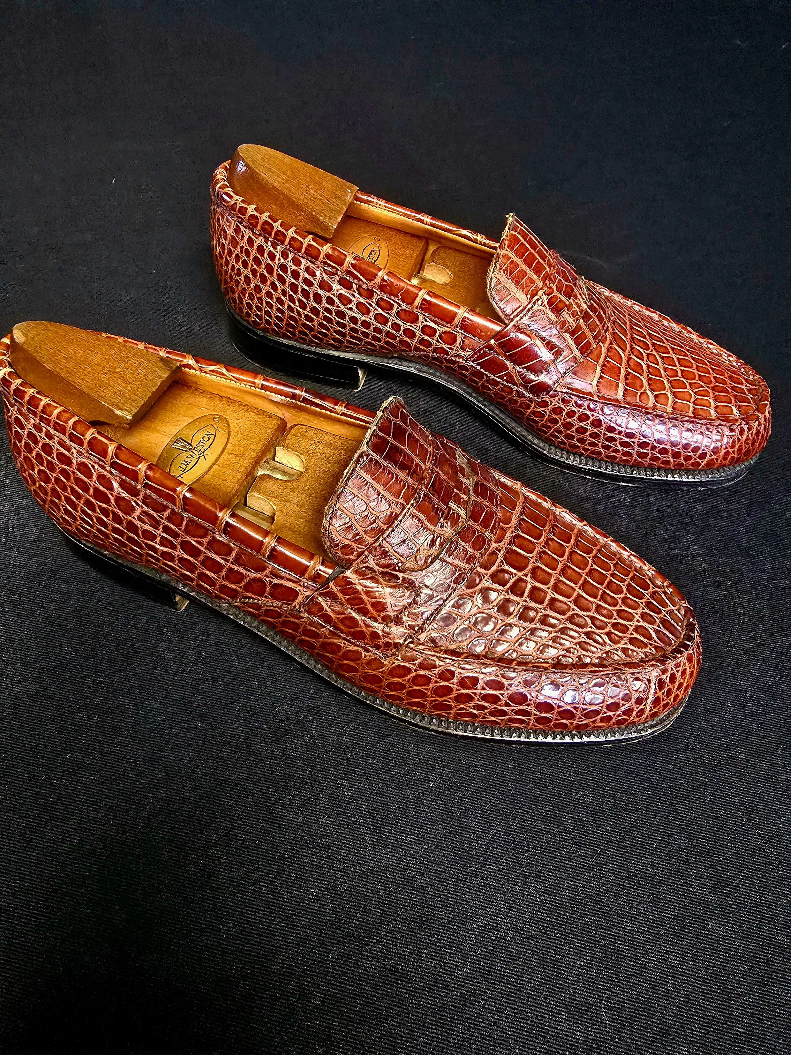 J.M.Weston mocassins en croco
