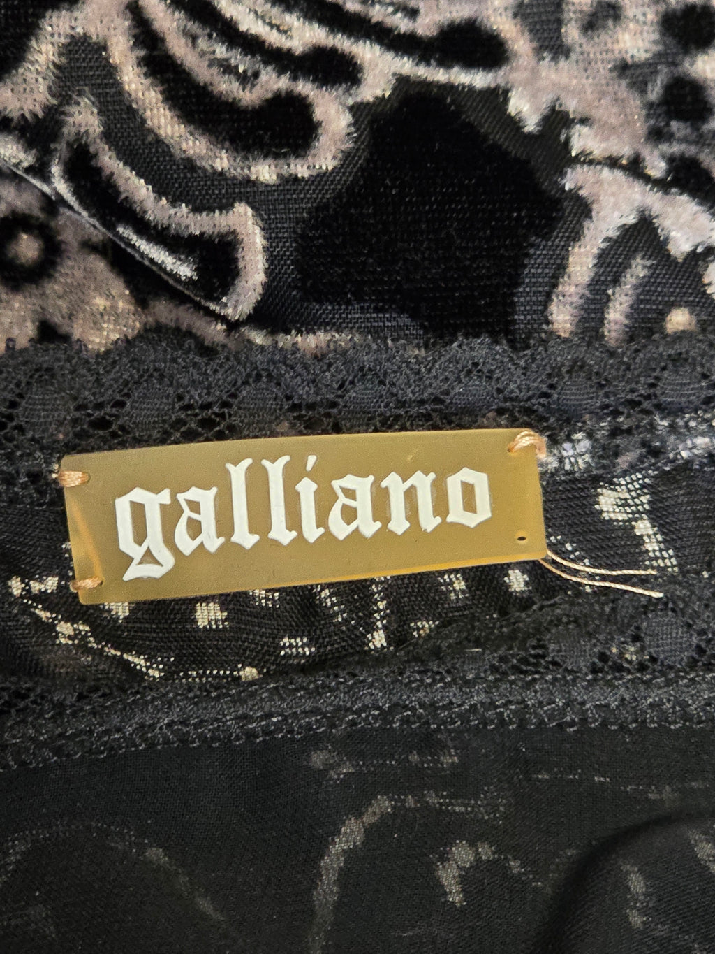 Galliano robe tulle et velours