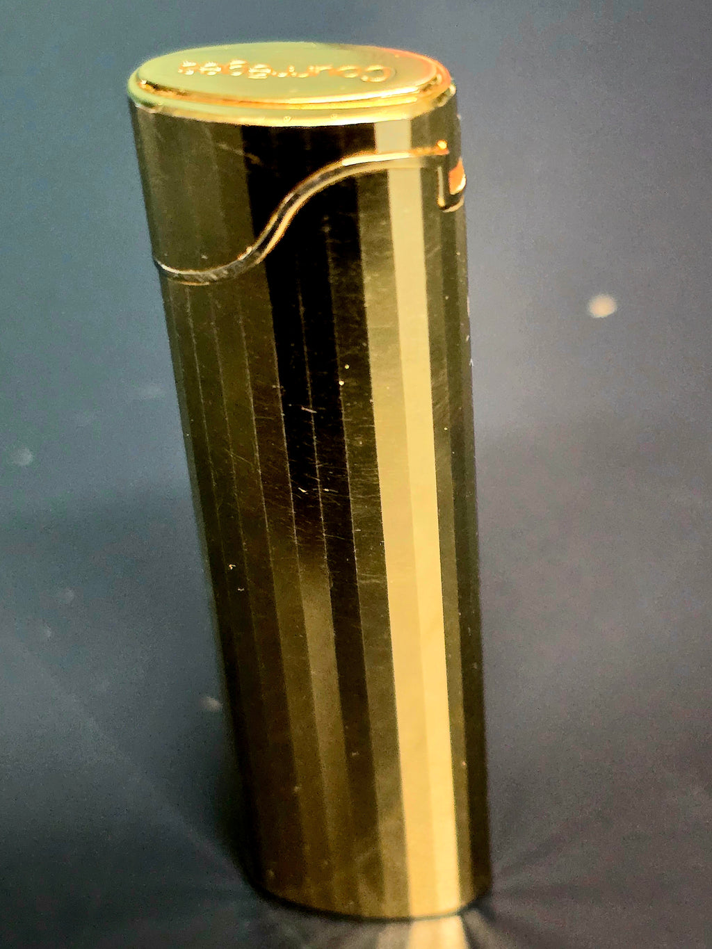 Courrèges Briquet Doré à Facettes Années 80