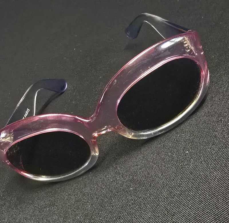 Givenchy Vintage Clear Multicolor Plastic Eyeglasses 80s