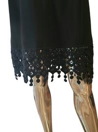 Valentino Miss V Black Asian Inspired Dress Size 38-40