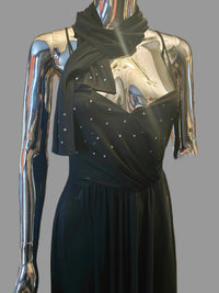 Pierre Balmain Robe de Soirée Bustier Strass Plissée T38