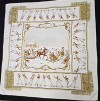 Hermès – Silk Scarf "Les Plaisirs du Froid" 90×90 cm – 1955