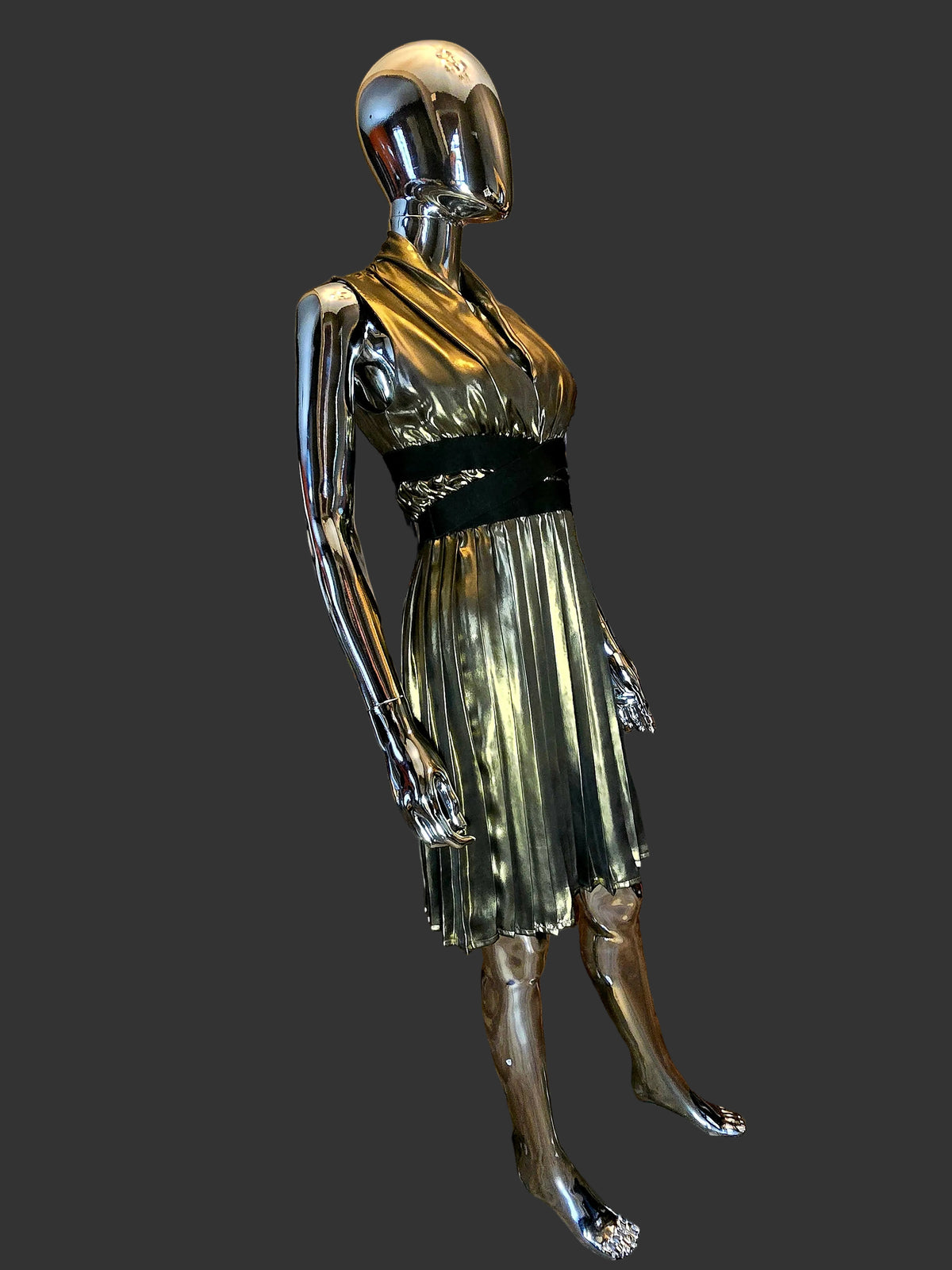 Trussardi robe dorée L.F Lusso