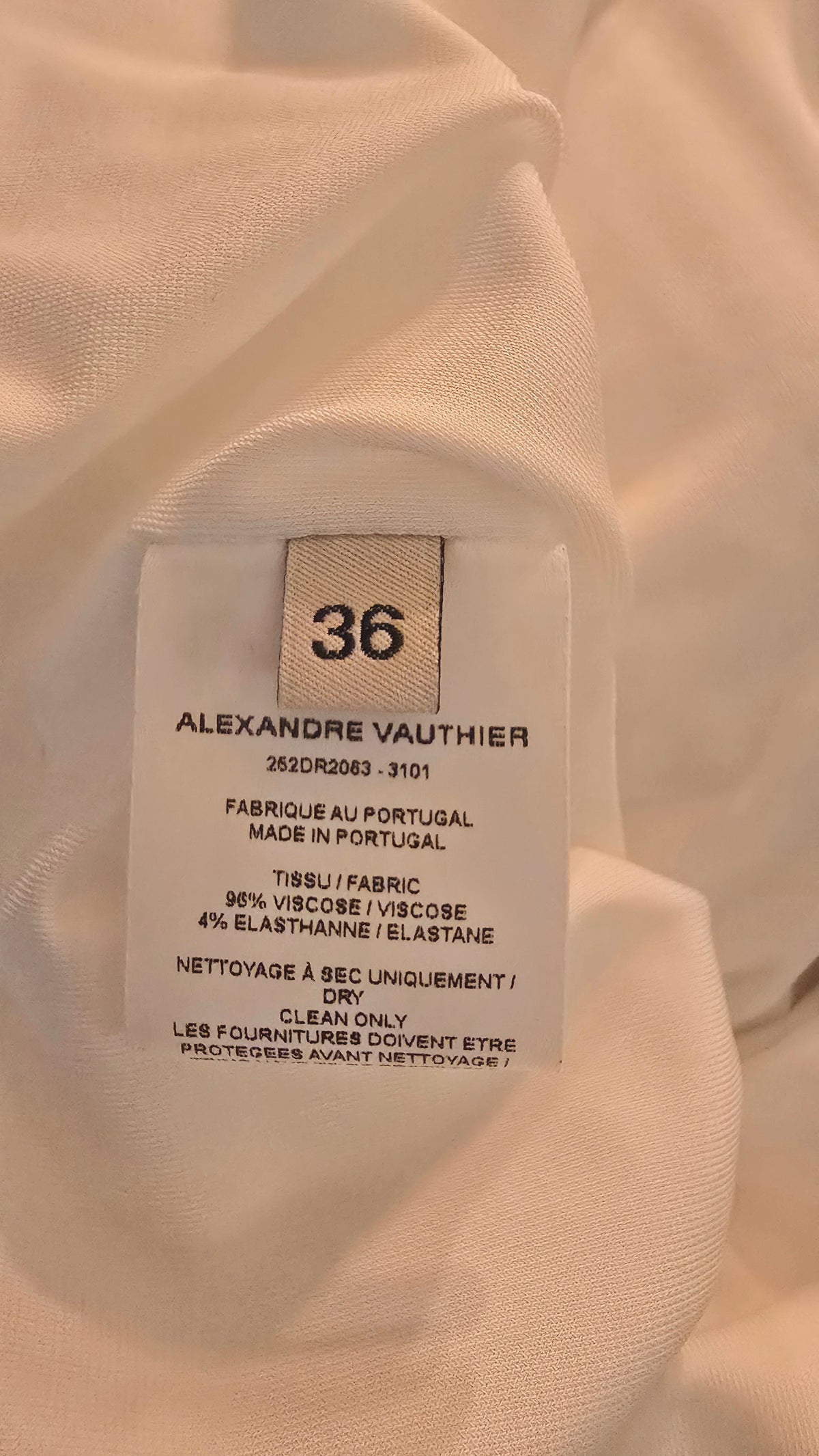 Alexandre Vauthier robe neuve blanche T36 - L.F Lusso