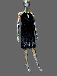 Versace robe noire velours ras et strass - L.F Lusso