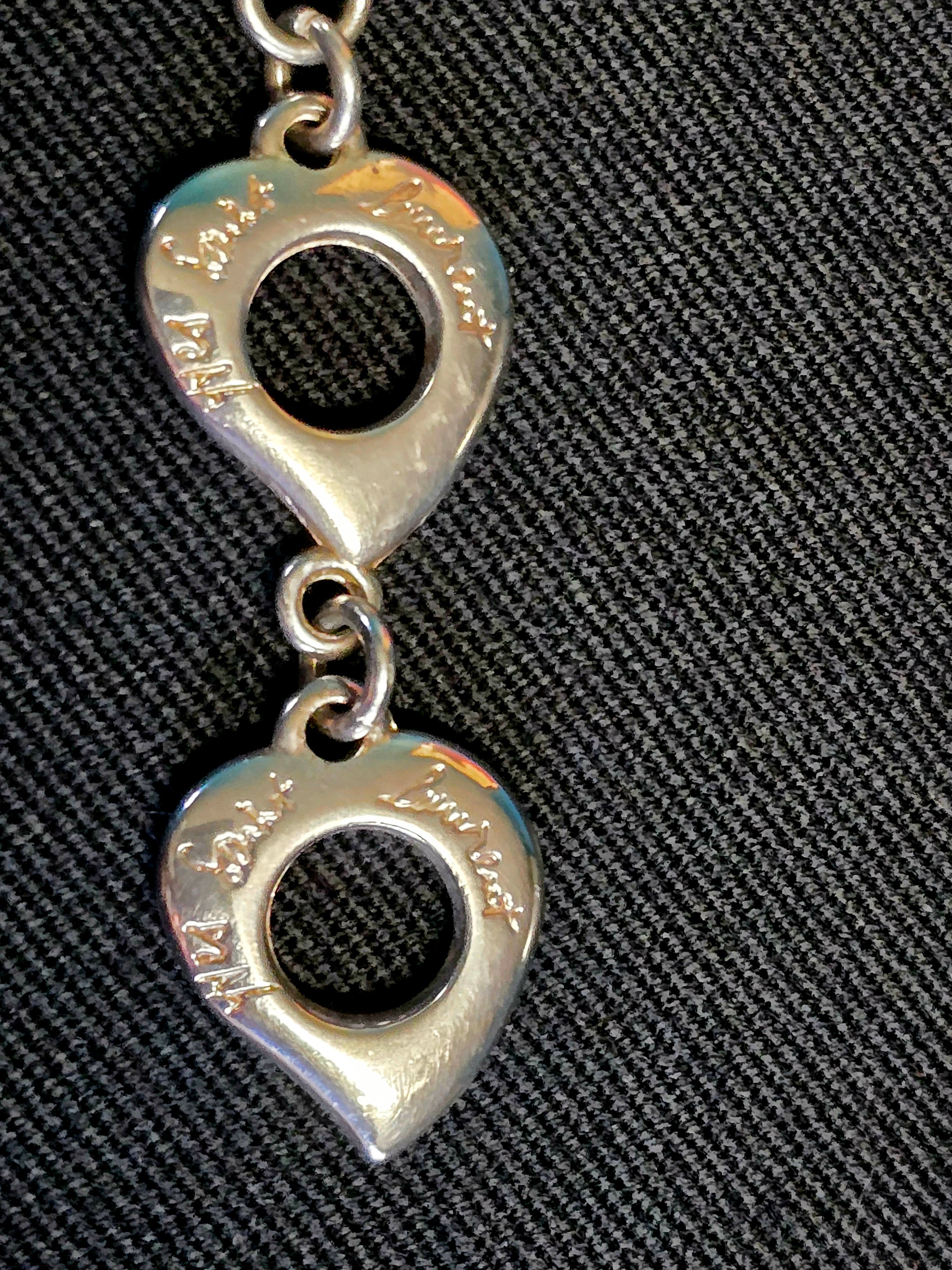 YSL bracelet métal argenté