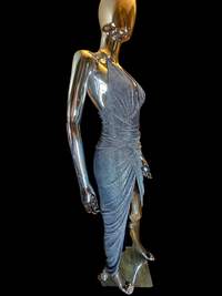 Alexandre Vauthier robe argent échancrée do nu neuve - L.F Lusso