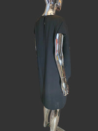 Robe droite drapée noire T42 Nina Ricci - L.F Lusso 