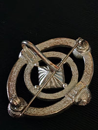 Yves Saint Laurent Broche Argentée & Cristal Années 2000