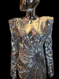 Robe de soirée argent Azzaro - L.F Lusso