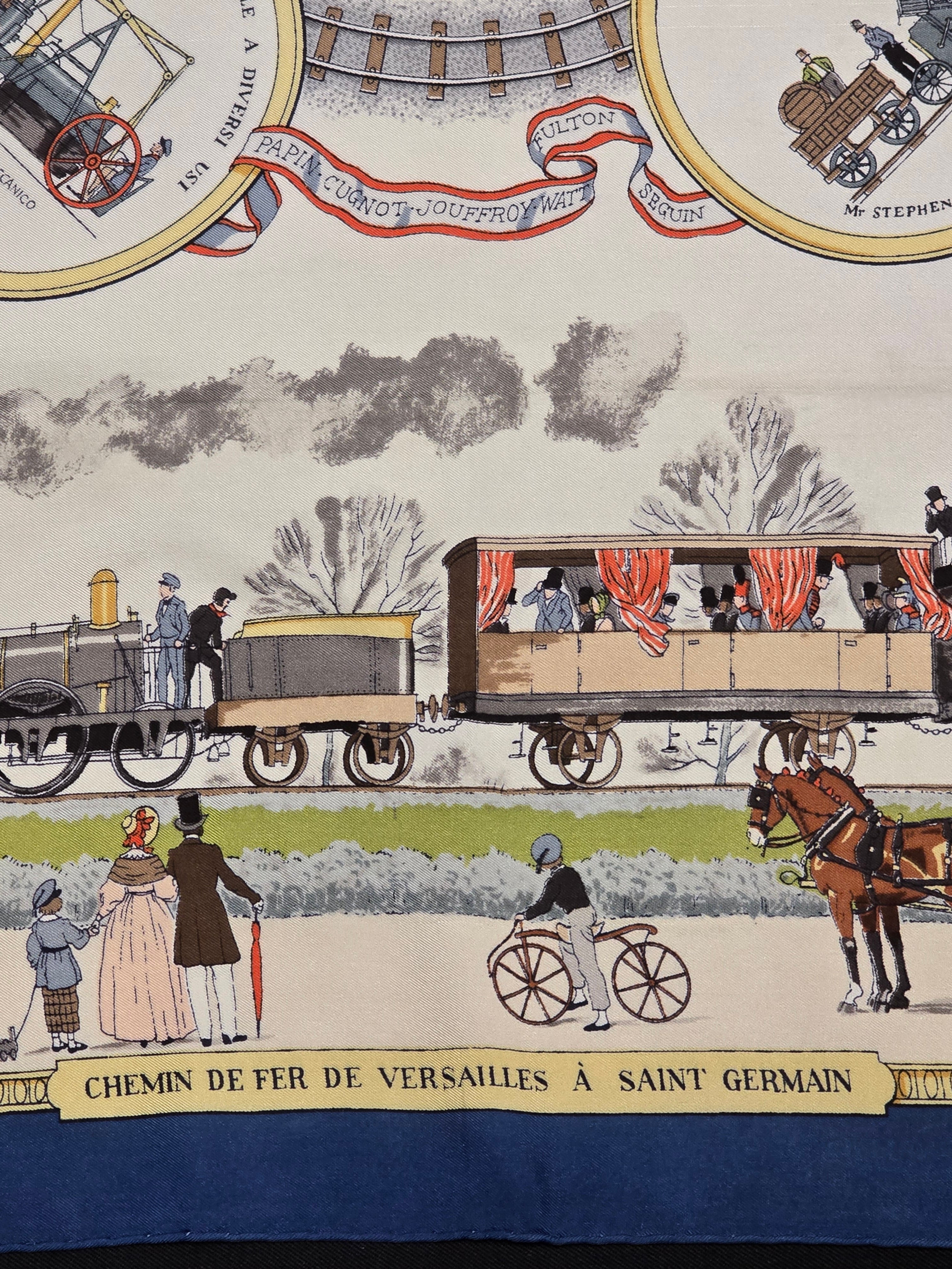 Hermès "les merveilles de la vapeur" carré de soie