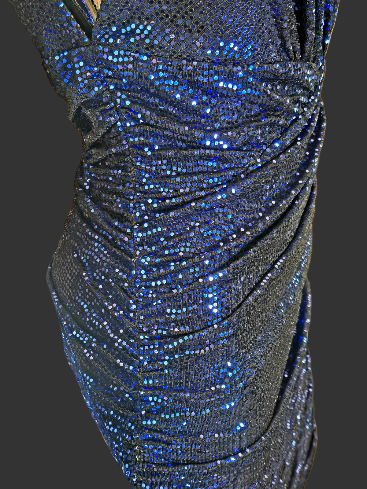 Alexandre Vauthier — Mini Robe Disco Sequins Bleu Électrique T38