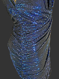 Alexandre Vauthier — Mini Robe Disco Sequins Bleu Électrique T38