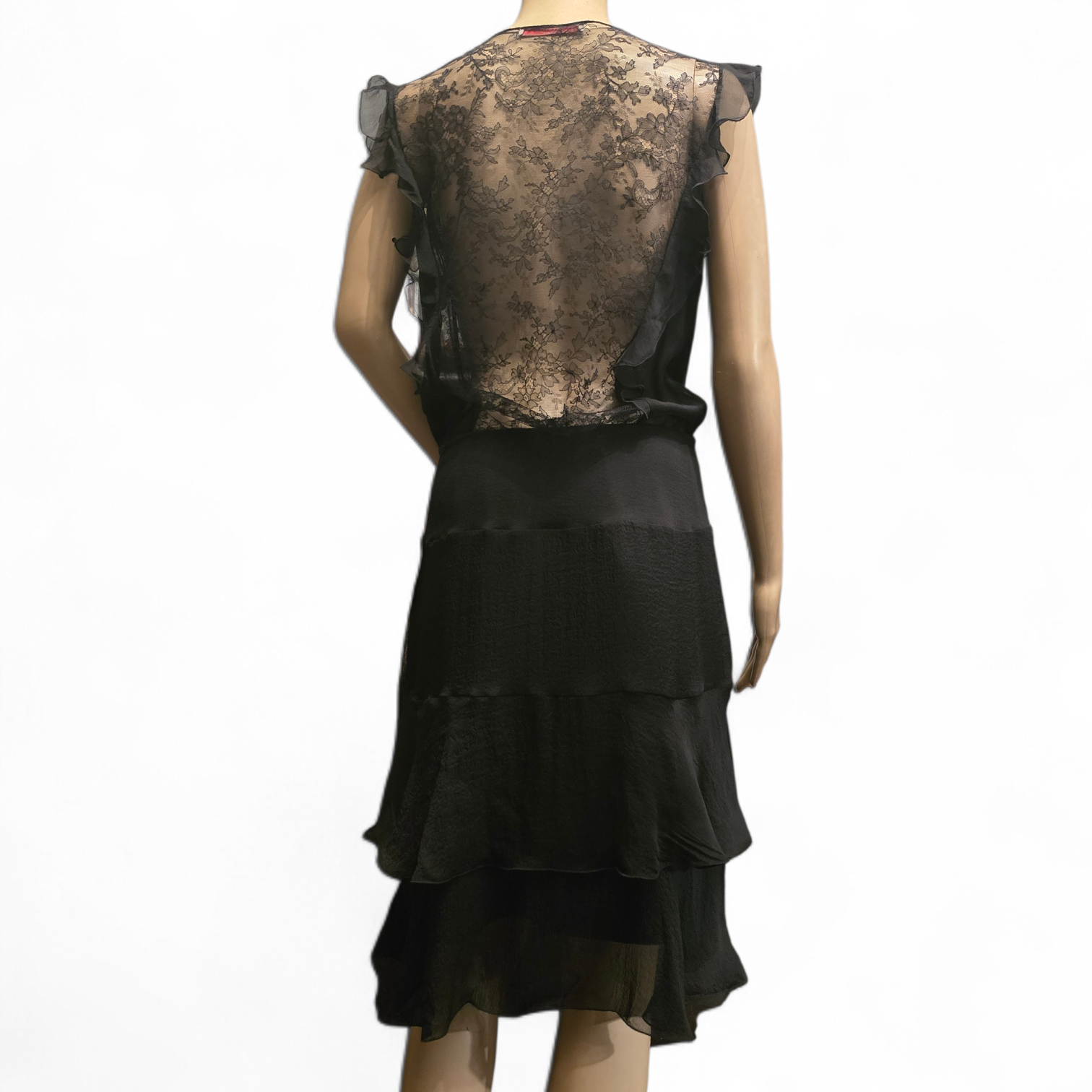 Valentino, robe en crêpe de soie noire