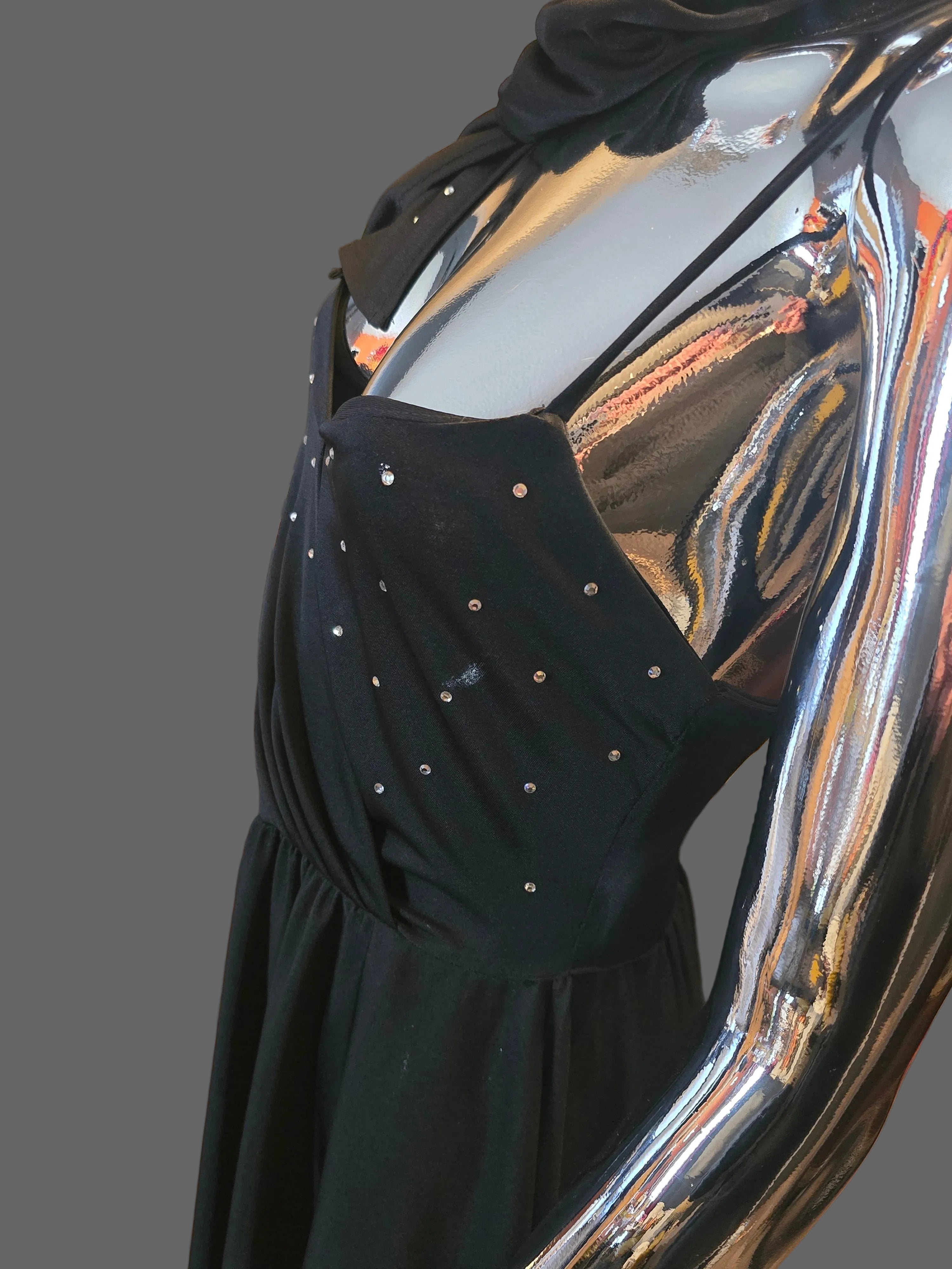Pierre Balmain Robe de Soirée Bustier Strass Plissée T38