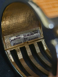 Marta Marzatto Bracelet Manchette Doré Cuir Tête de Mort Strass