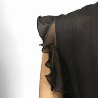 Valentino – Robe en Crêpe de Soie Noire – Décolleté Plongeant – T36/38