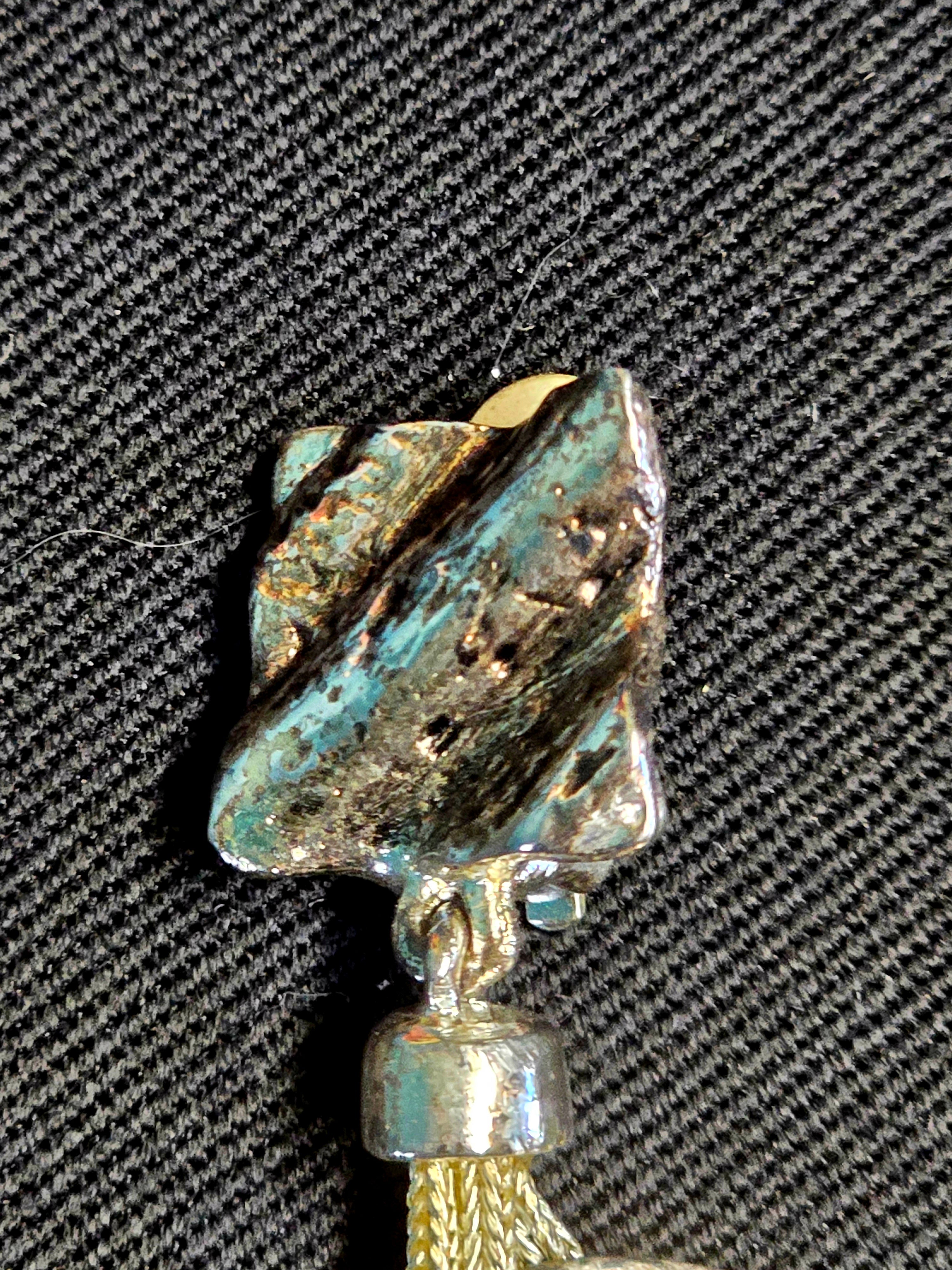 YSL clips d oreille métal argenté Y2K