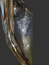robe en sequins or et argent John Galliano - L.F Lusso