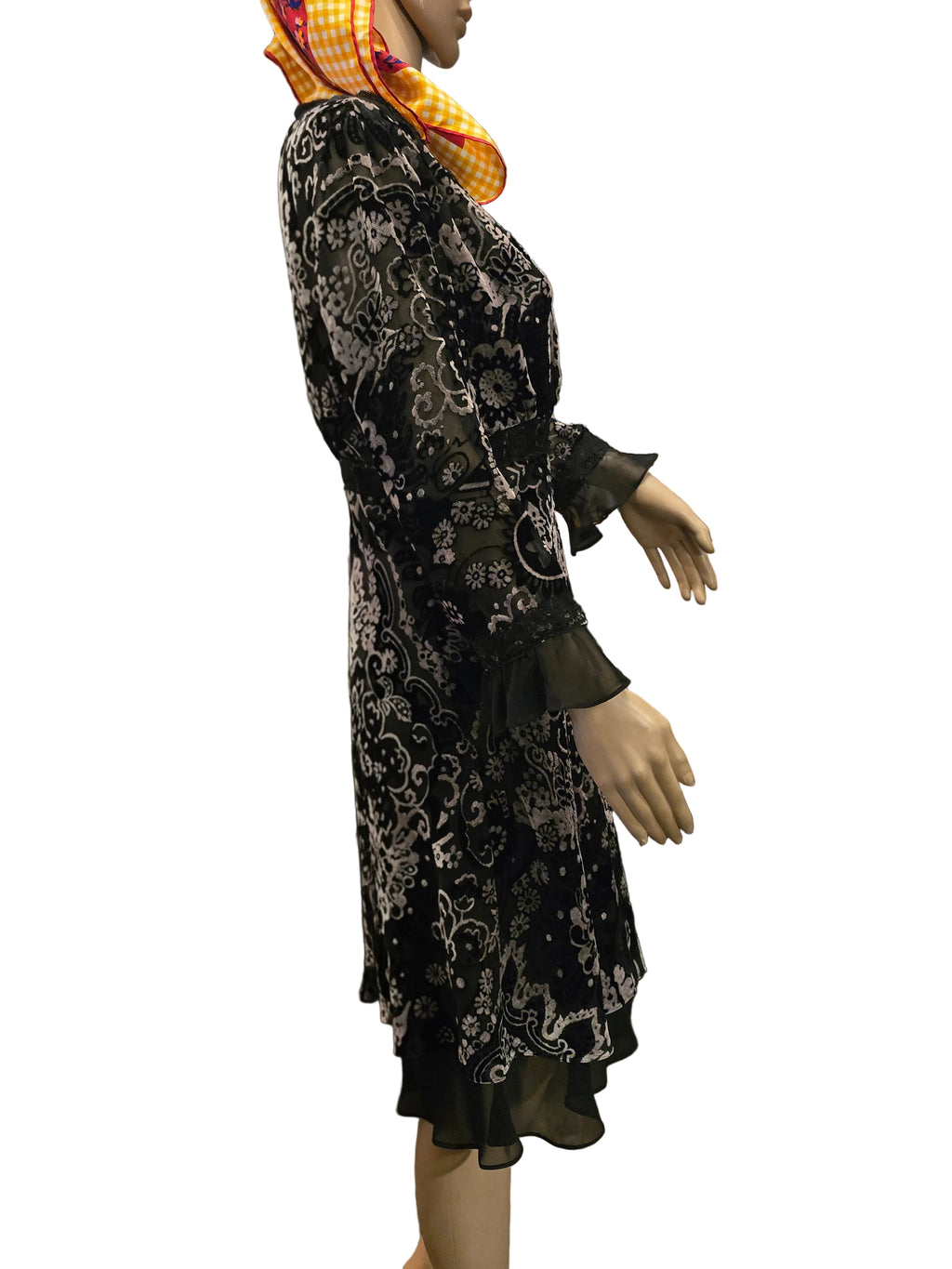 Galliano robe tulle et velours