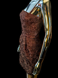 Alexandre Vauthier — Robe Courte Prototype Défilé Lurex Bronze T36